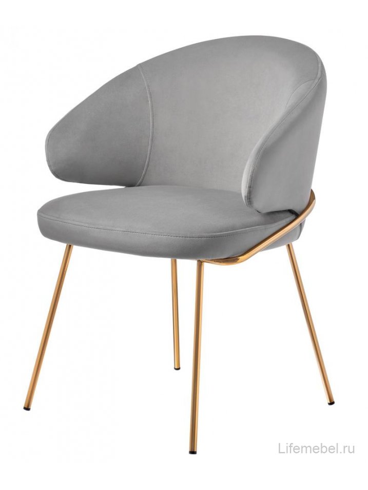 Кресло Emil серое / золотое