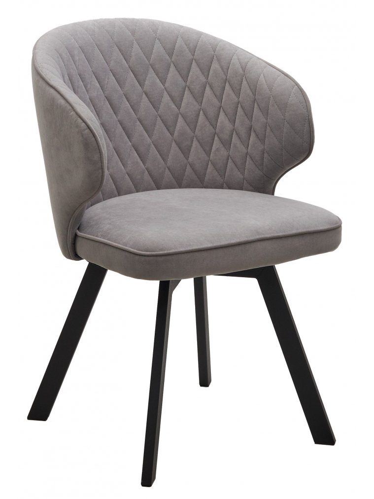 Кресло Skat велюр серый B22 / черный