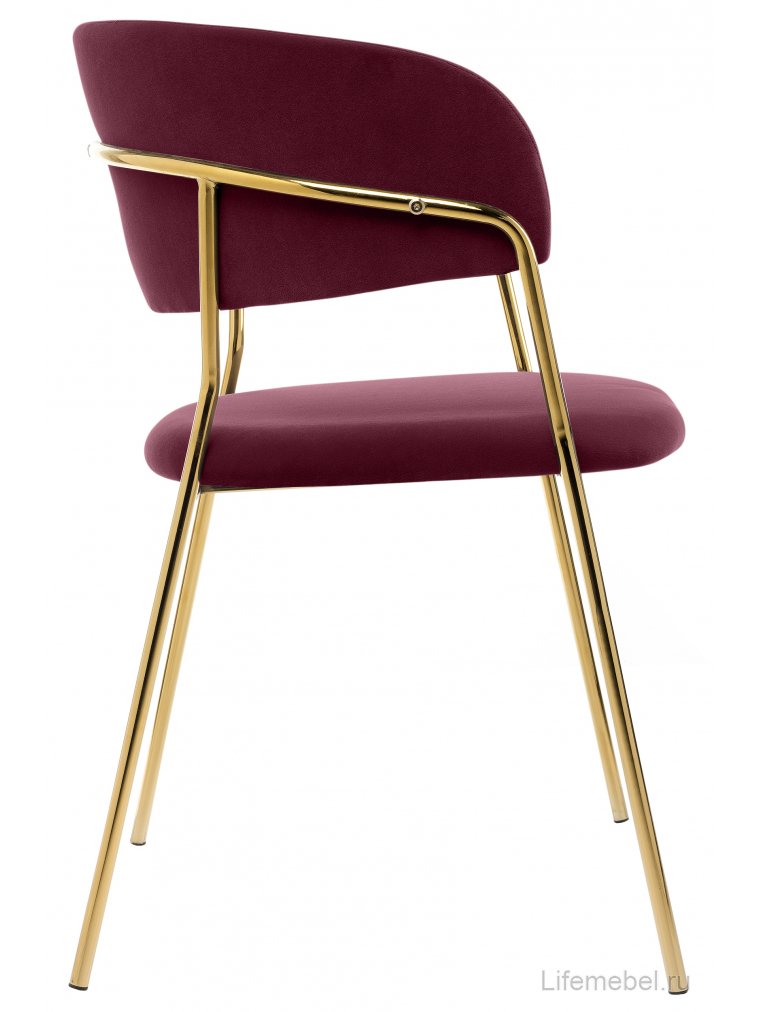 Стул на металлокаркасе Kamelia 1 wine red / gold