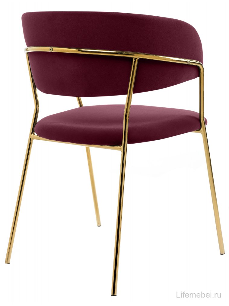 Стул на металлокаркасе Kamelia 1 wine red / gold