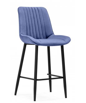 Полубарный стул Седа 360 синий велюр / черный