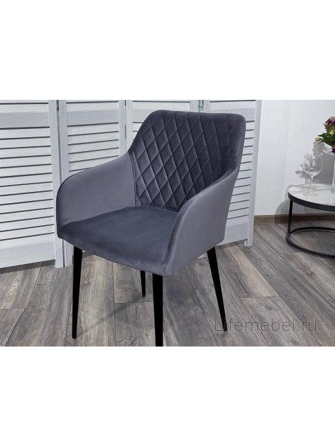 Кресло Brandy-X велюр серый