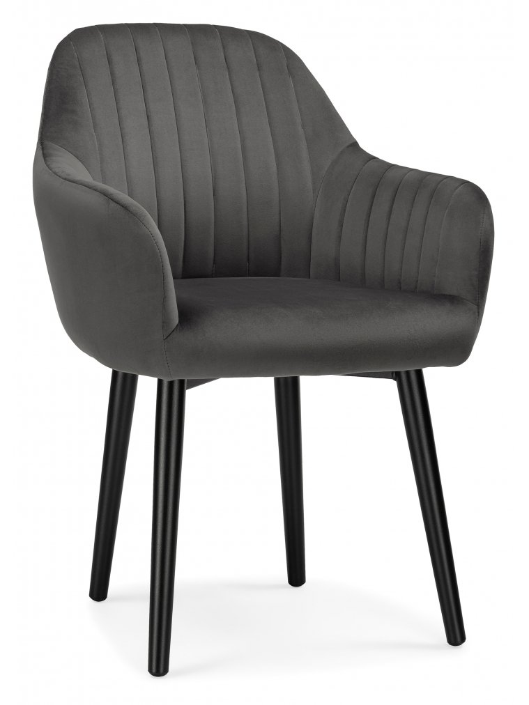 Кресло Бри серое / черное