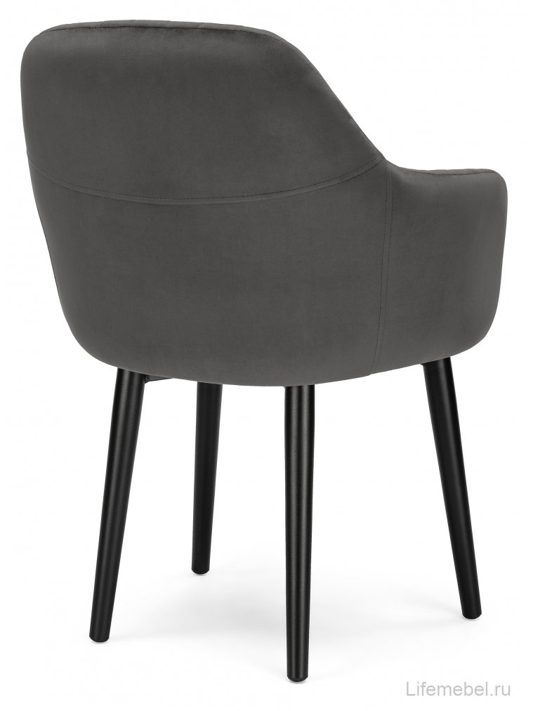 Кресло Бри серое / черное