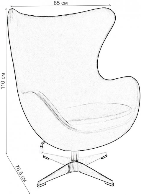 Кресло Egg Chair коричневое