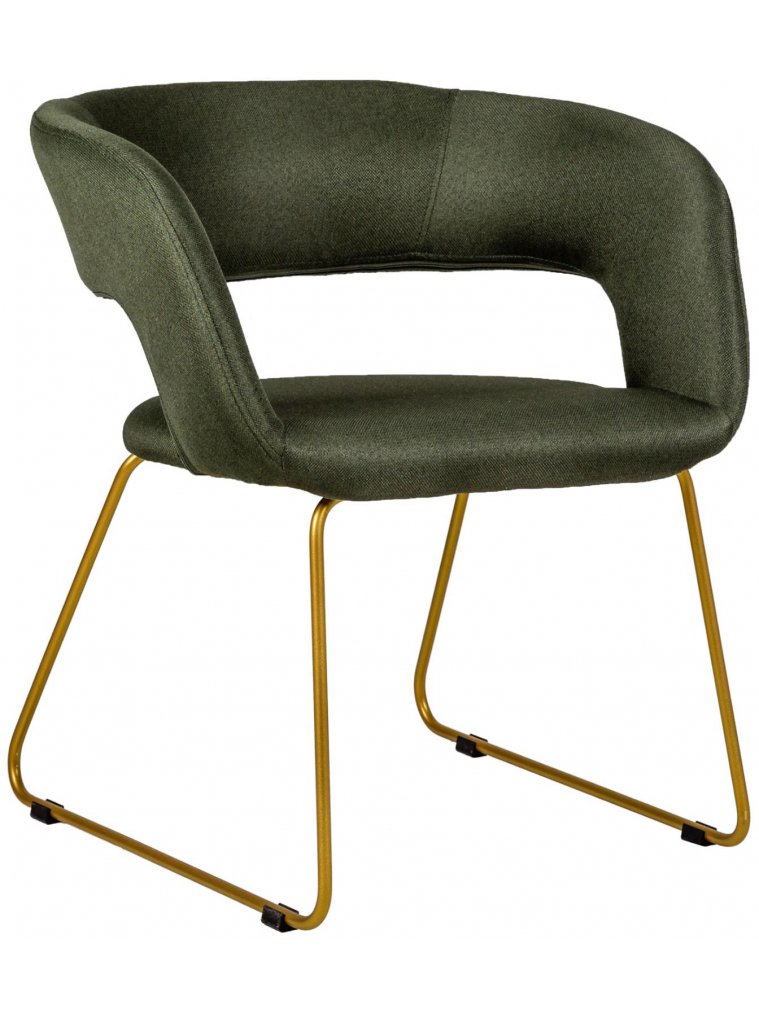 Кресло Hugs темно-зеленый / link золото