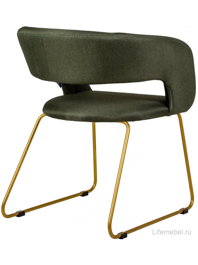 Кресло Hugs темно-зеленый / link золото