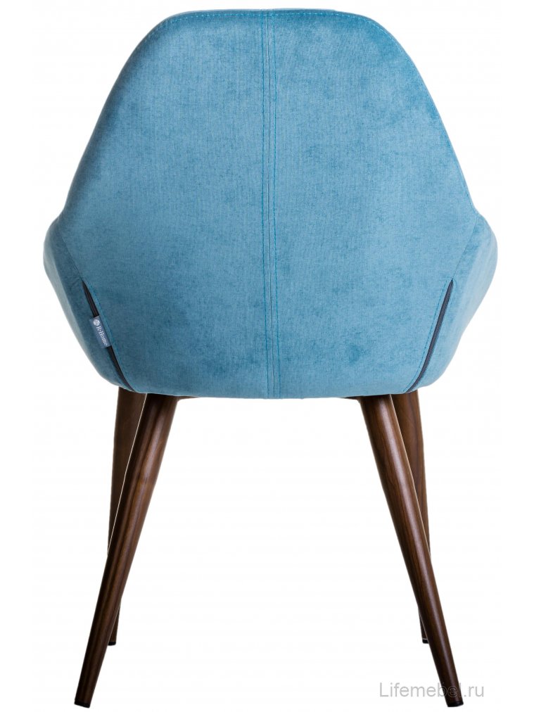 Кресло Kent блю / тёмный орех