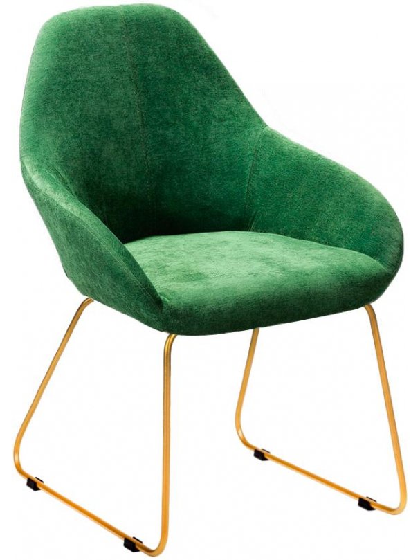 Кресло Kent Линк грин / золотое
