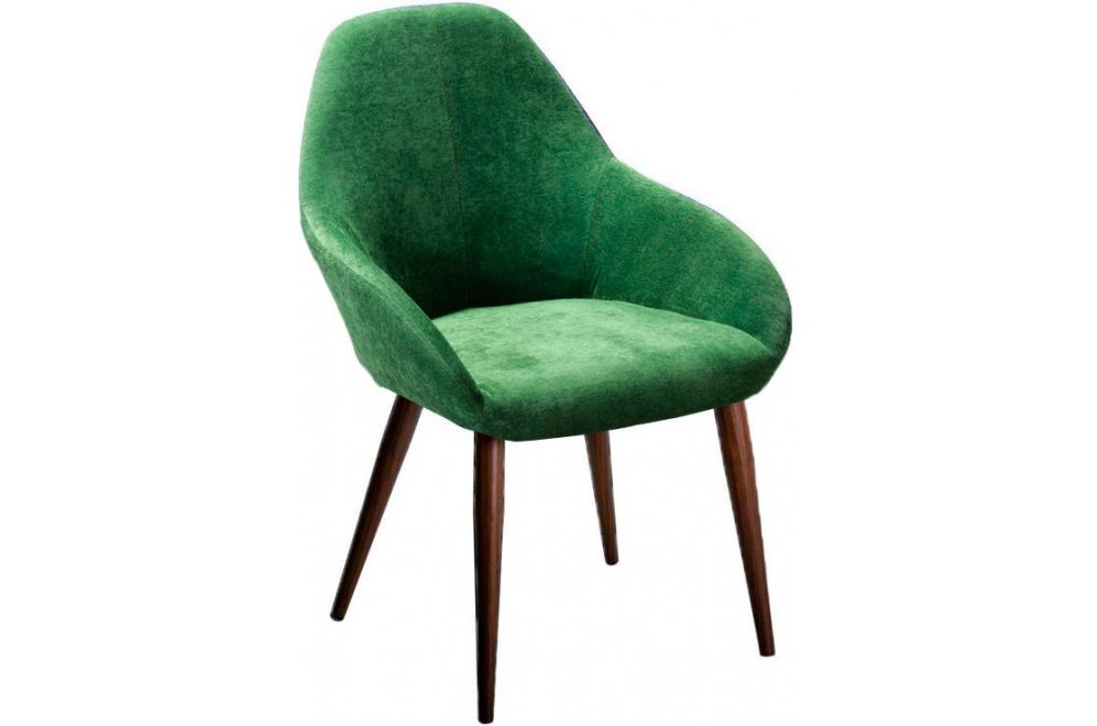Кресло Kent грин / тёмный орех
