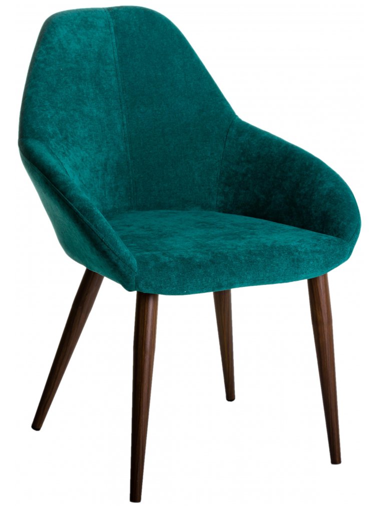 Кресло Kent изумрудный / тёмный орех