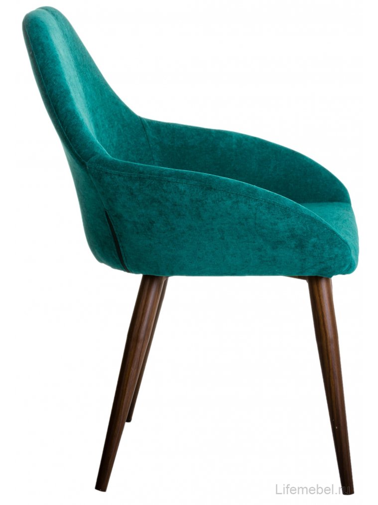 Кресло Kent изумрудный / тёмный орех