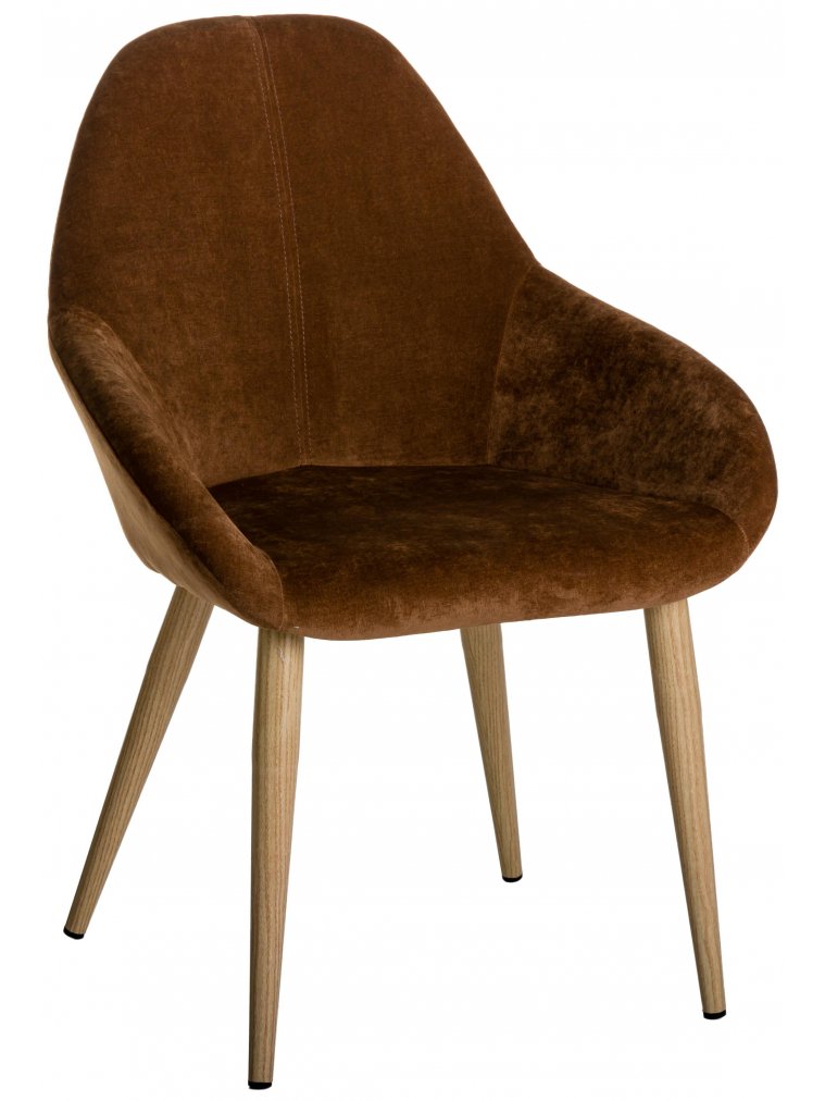 Кресло Kent коричневое / натуральный дуб