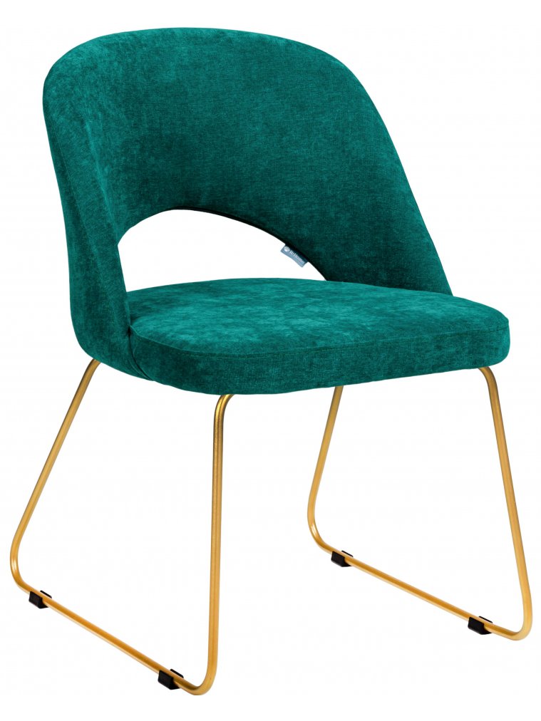 Кресло Lars Линк изумрудное / золотое