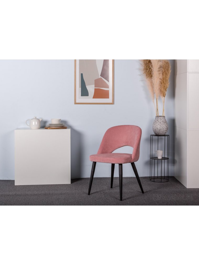 Кресло Lars розовое / чёрное