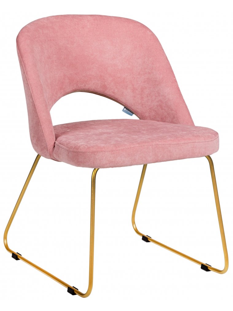 Кресло Lars Линк розовое / золотое