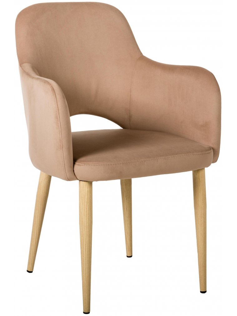 Кресло Ledger Эко бежевое / натуральный дуб