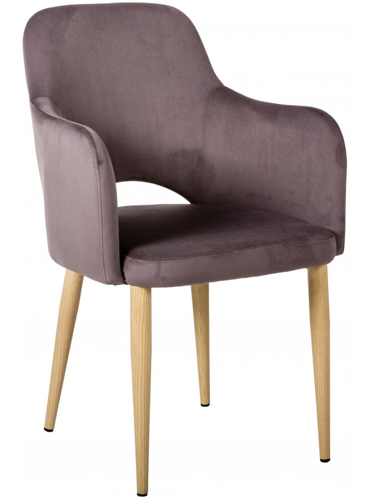 Кресло Ledger Эко коричневое / натуральный дуб