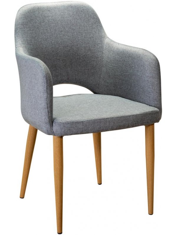 Кресло Ledger сканди грей / натур