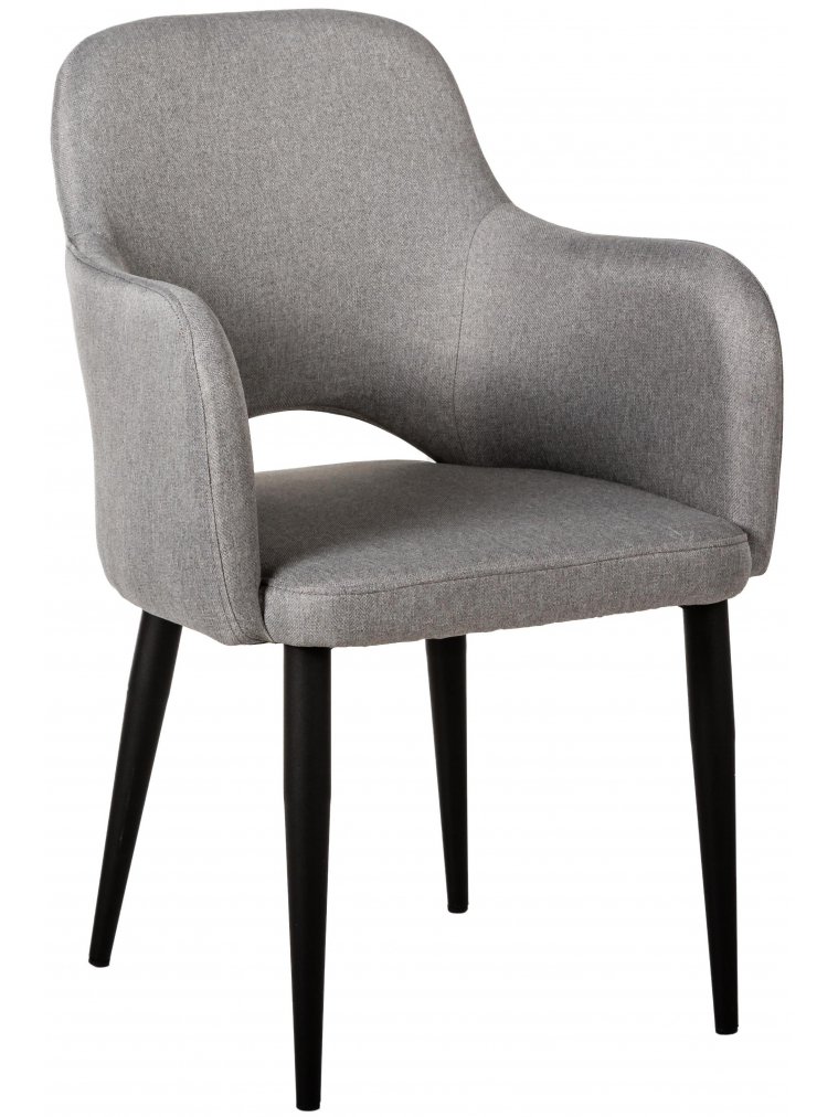 Кресло Ledger Эко светло-серое / чёрное