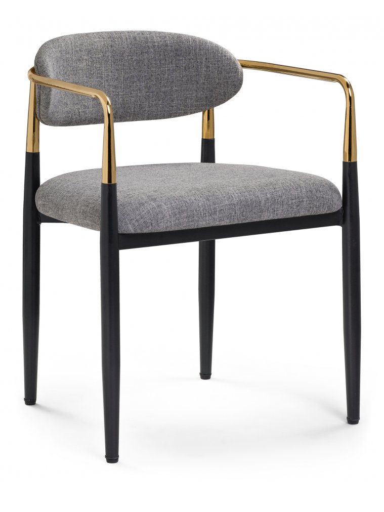 Кресло Lord gray / black / gold