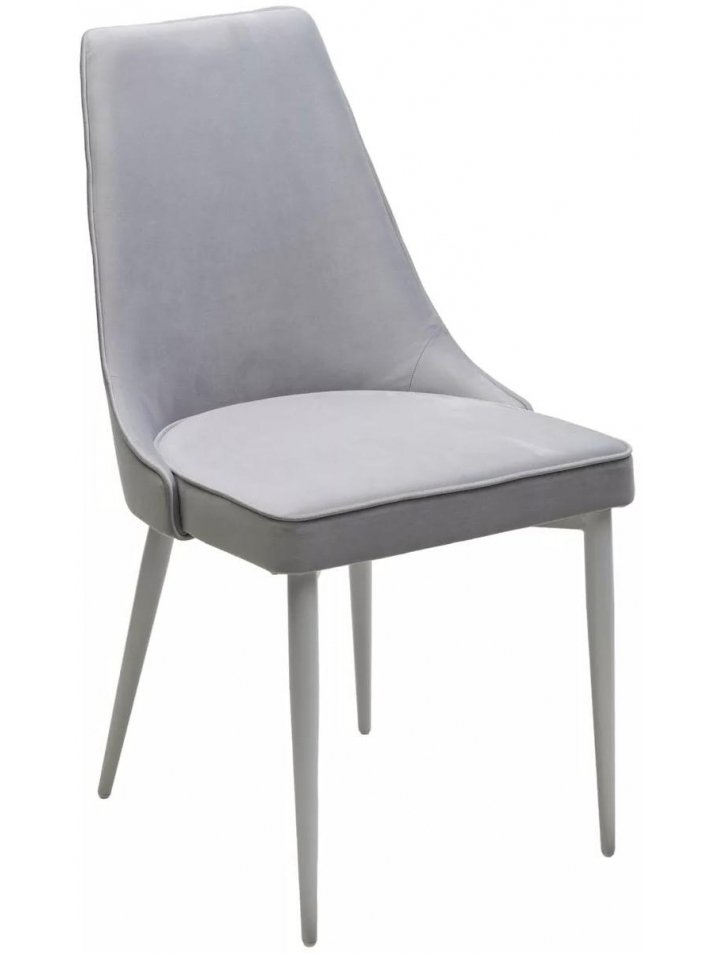 Кресло Nepal-P BM-4 велюр светло-серый / белый каркас