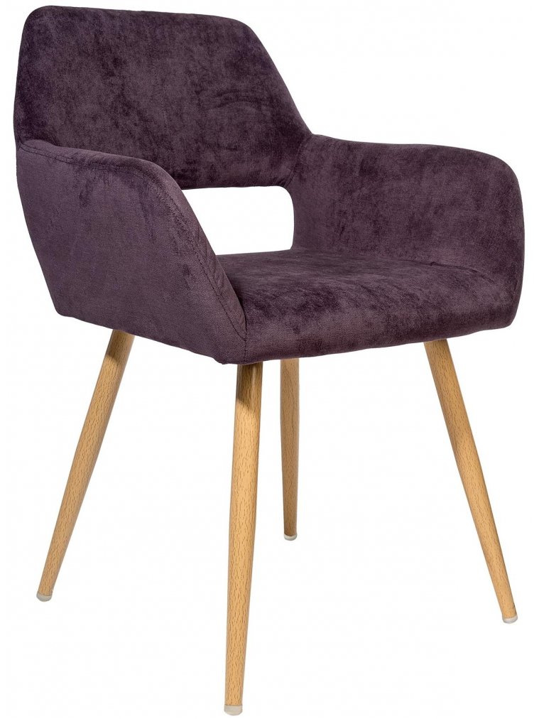 Стул на металлокаркасе Оливер фиолетовый