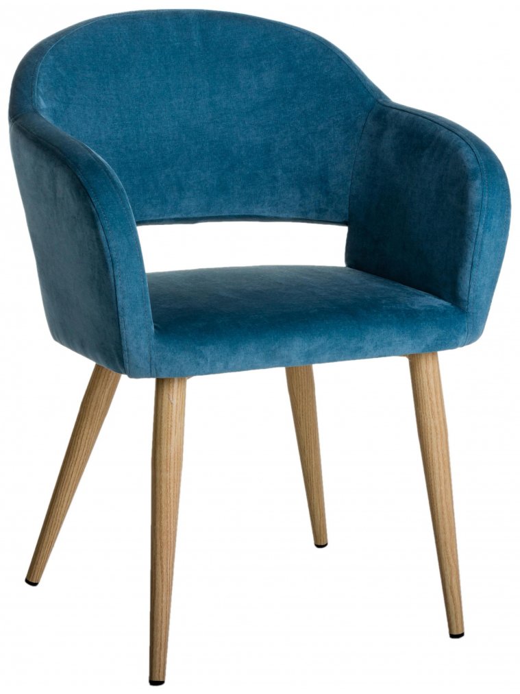 Кресло Oscar блю / натуральный дуб