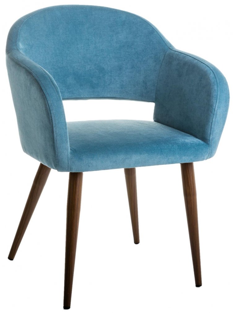 Кресло Oscar блю / тёмный орех