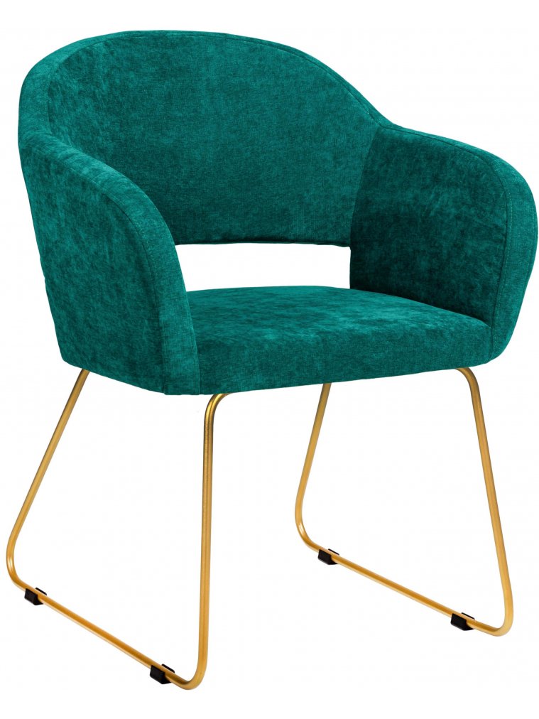 Кресло Oscar Линк изумрудное / золотое