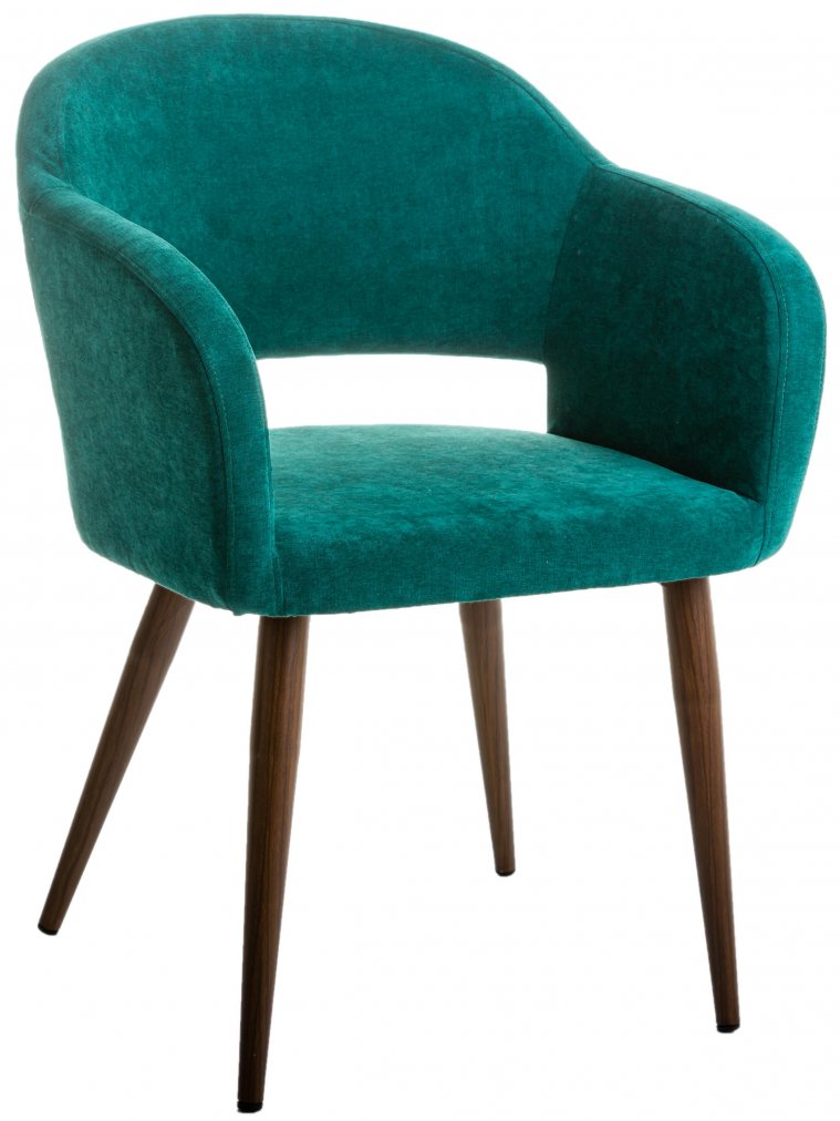 Кресло Oscar изумрудный / тёмный орех
