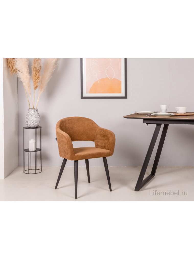 Кресло Oscar коричневое / чёрное