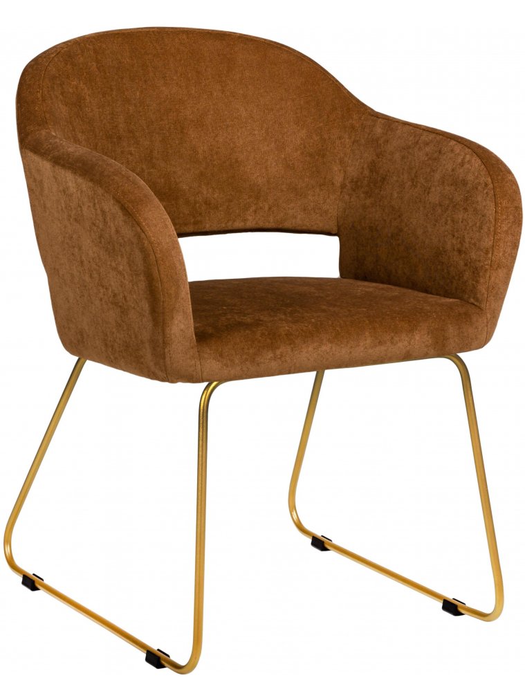 Кресло Oscar Линк коричневое / золотое