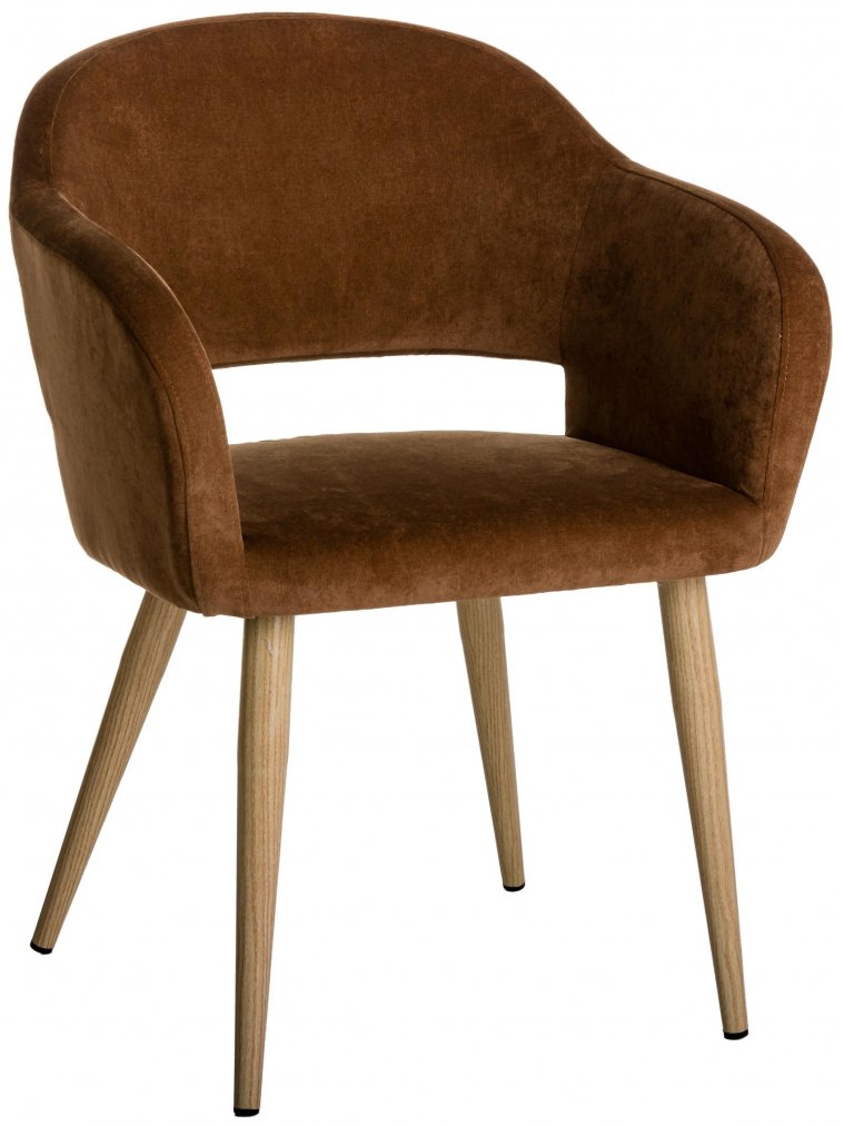 Кресло Oscar коричневое / натуральный дуб