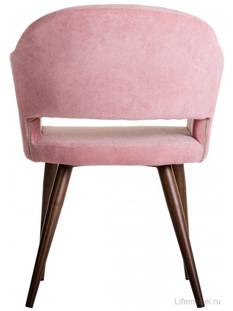 Кресло Oscar розовое / тёмный орех