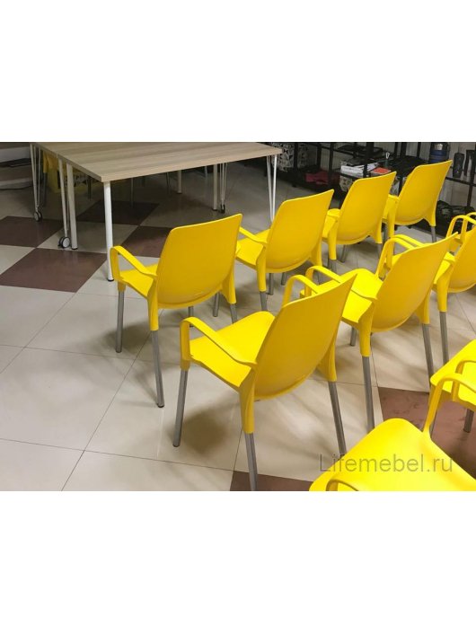 Кресло SHT-S76 желтое / хром лак