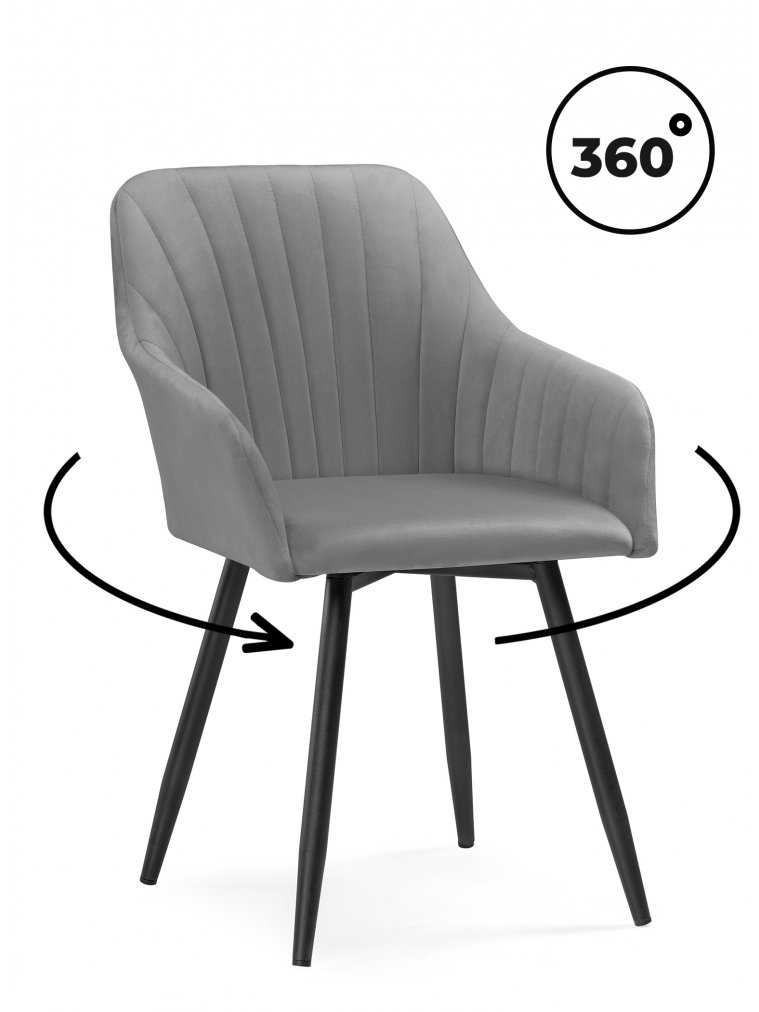 Кресло Слэм крутящееся темно-серое / черное