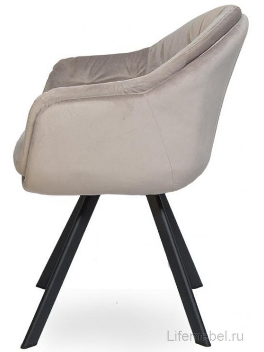 Кресло D4 бархат light smoky vic 6 / black