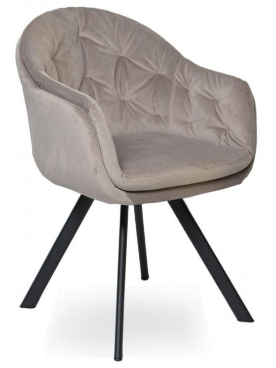 Кресло D4 бархат light smoky vic 6 / black