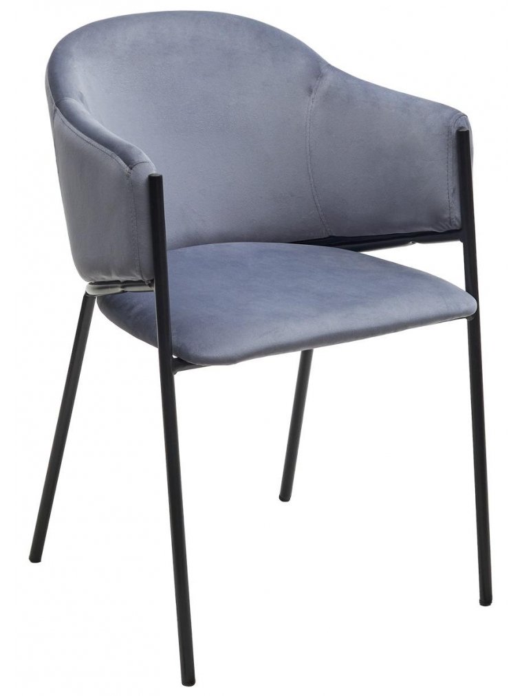 Кресло Дилл Дилл велюр H-14 серый / черный