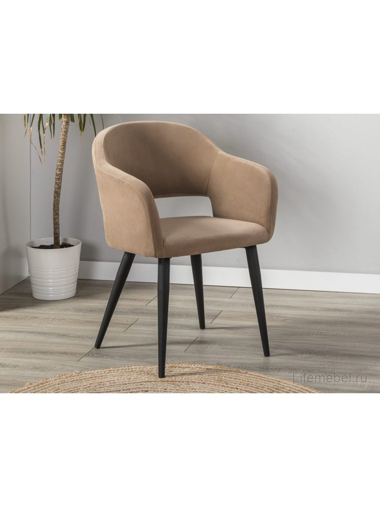 Кресло Oscar Diag beige / черный