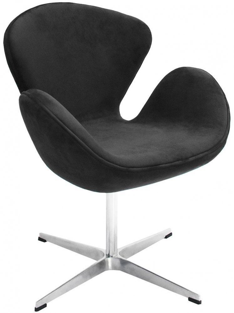 Кресло Swan Chair искусственная замша графит