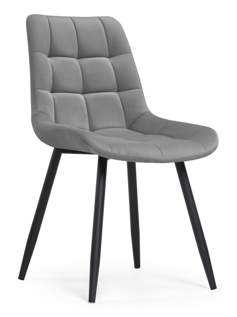 Стул на металлокаркасе Челси К крутящийся темно-серый / черный