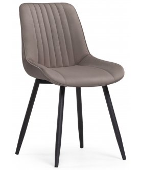 Стул на металлокаркасе Вейв латте велюр / черный
