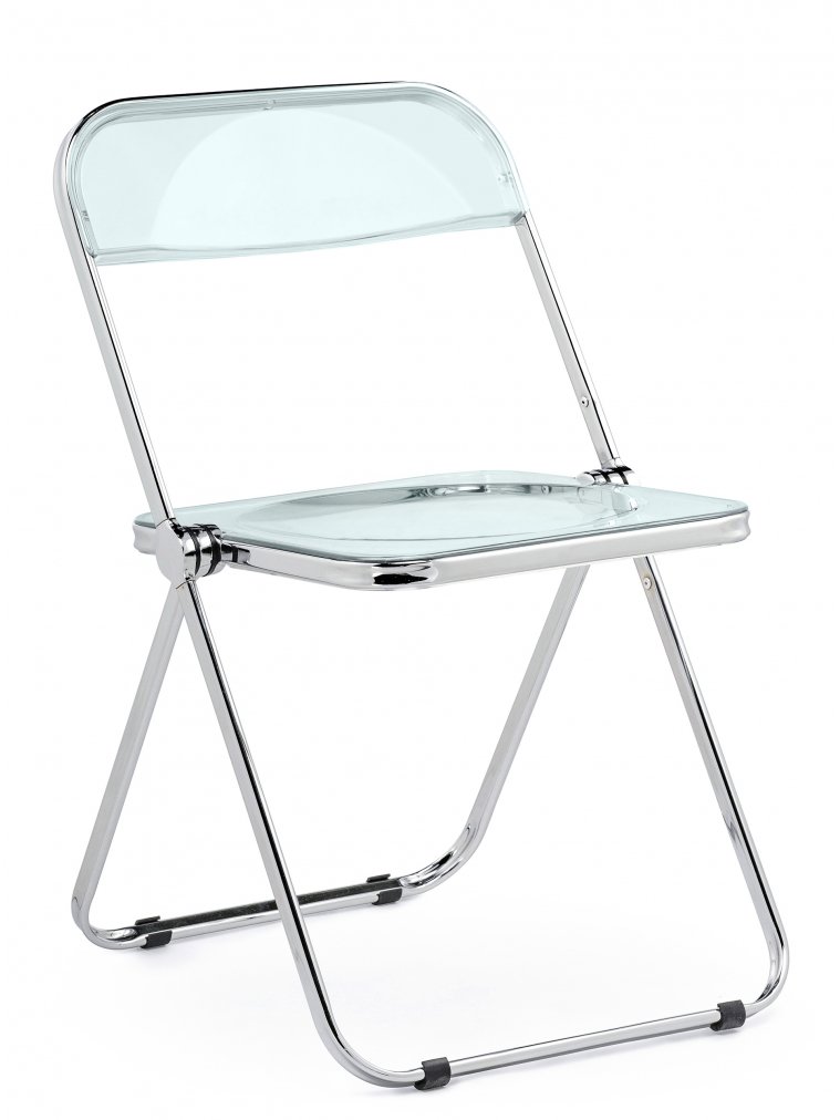 Пластиковый стул Fold складной clear gray-blue