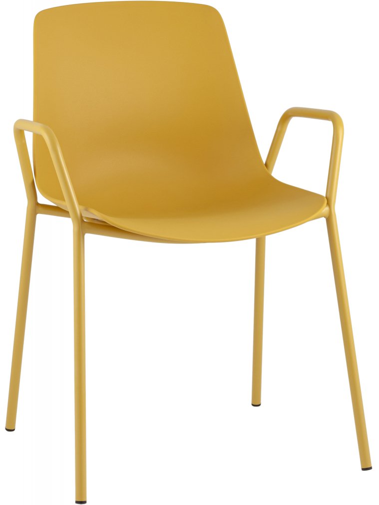 Стул на металлокаркасе Кайлиа горчичный
