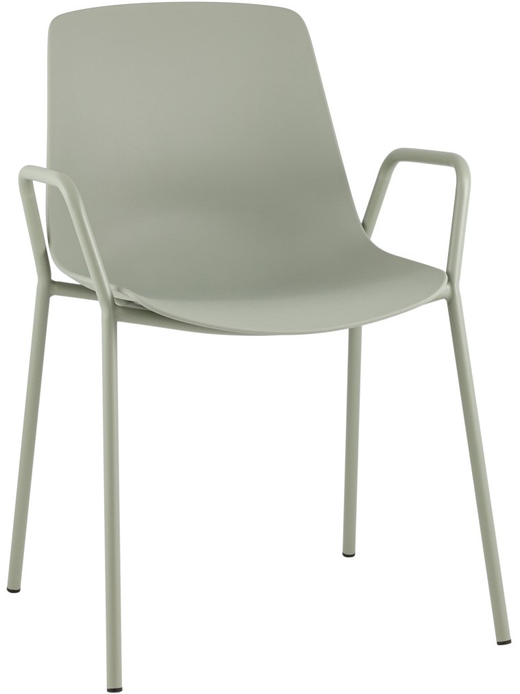 Стул на металлокаркасе Kaira серо-зеленый