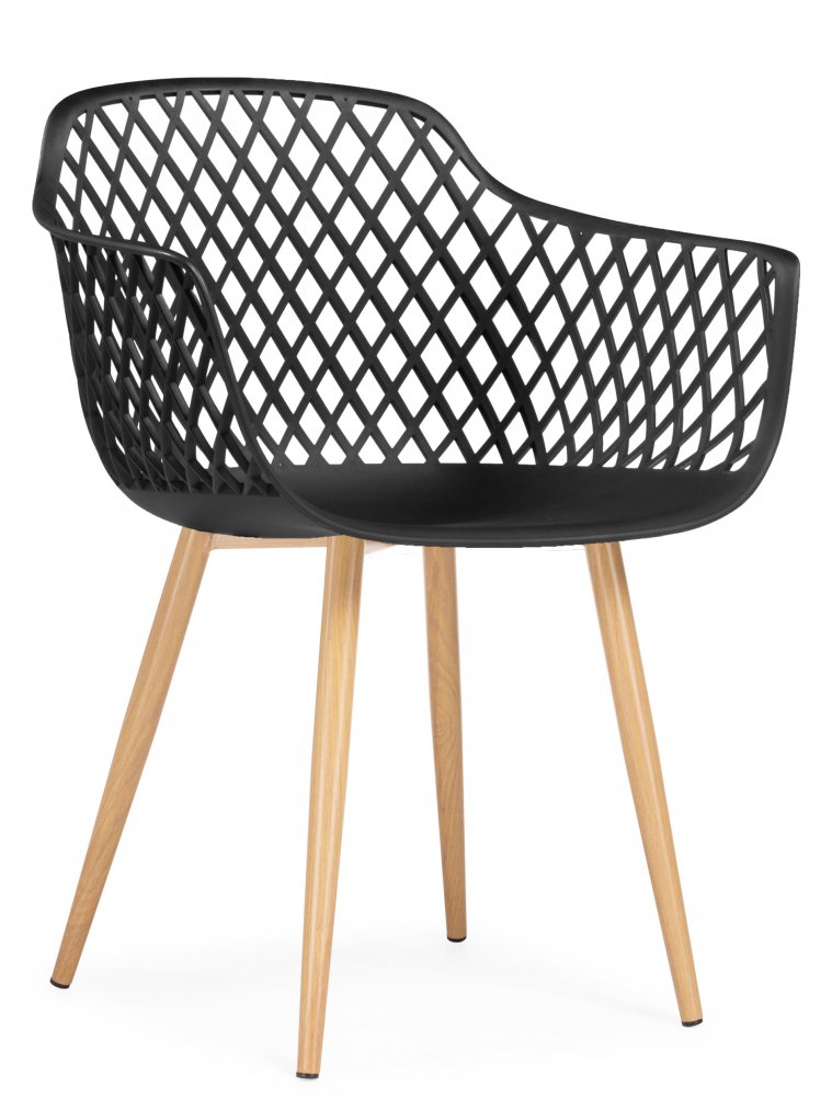 Пластиковый стул Rikon black / wood