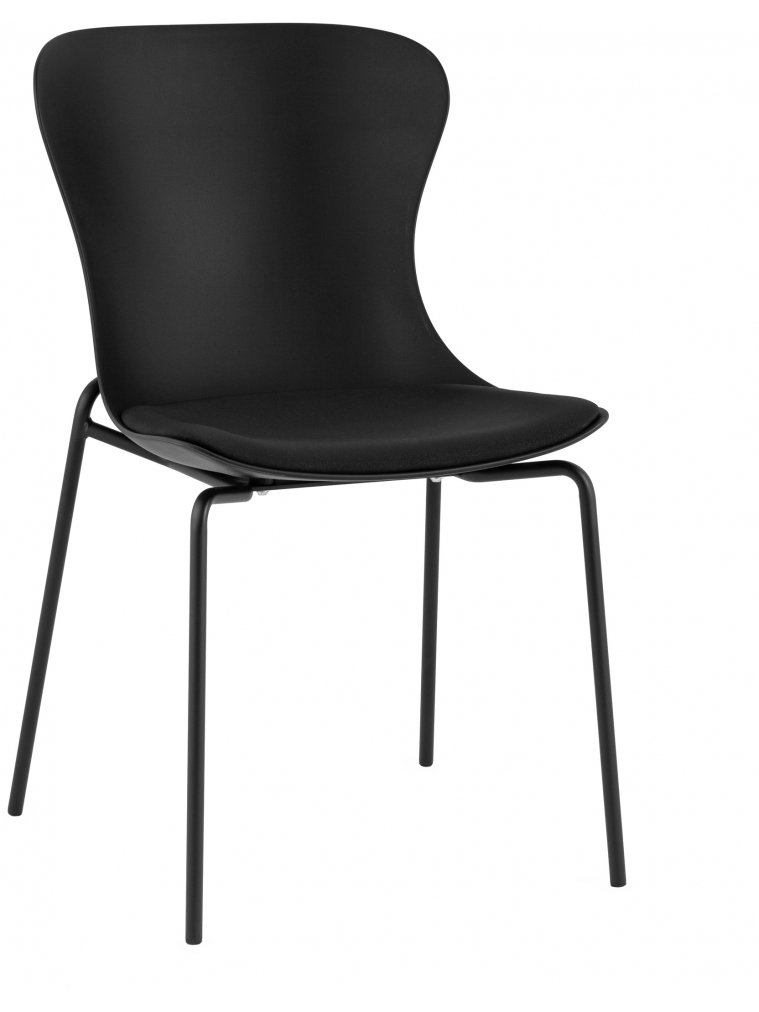 Стул на металлокаркасе Shaya с подушкой черный