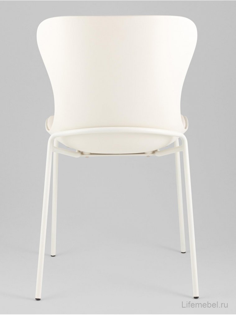 Стул на металлокаркасе Элиша с подушкой молочный